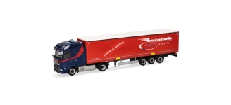 Herpa 319881 - H0 - DAF Gardinenplanen-Sattelzug XG Heinloth